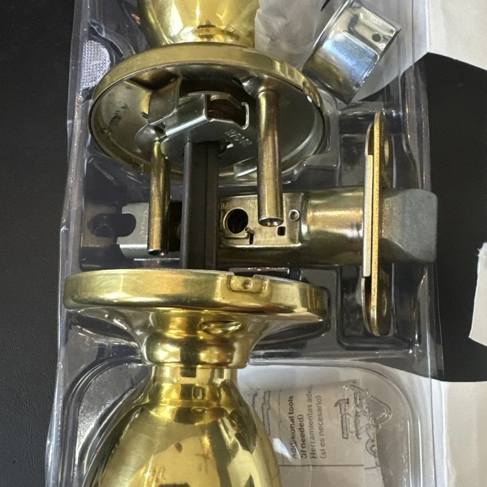 Kwikset 200 Tylo Door Knob Set Hall & Closet Polished Brass 92001-513